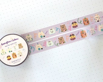 Cinta washi de OT7 Cakes / Cinta washi festiva para fiestas de celebración del grupo Kpop Tannies, cinta de enmascarar
