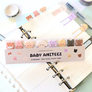ATZ Baby Character Sticky Tabs | Cute Ateez KPOP Atiny Fanart Stationery