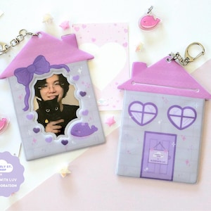 BoraHome Photocard Holder | Cute OT7 KPOP Group PC Holder Keychain