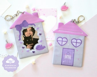 BoraHome Photocard Holder | Cute OT7 KPOP Group PC Holder Keychain
