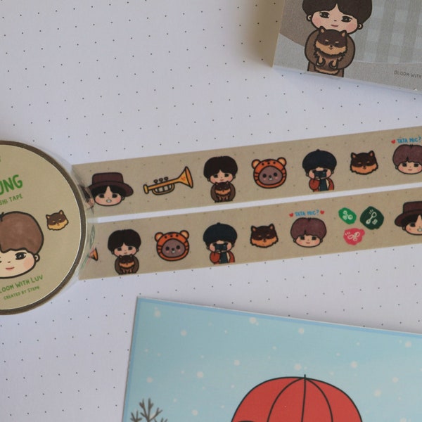BTS Taehyung V Vantae Washi Tape - It's All About Bangtan Collection | Taecore Snow Flower Winter Bear Yeontan