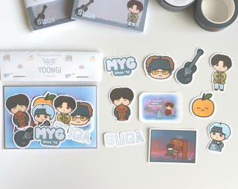 Zestaw naklejek Yoonie – kolekcja „It's All About Tannies” | Urocze naklejki z fanartami KPOP idolek