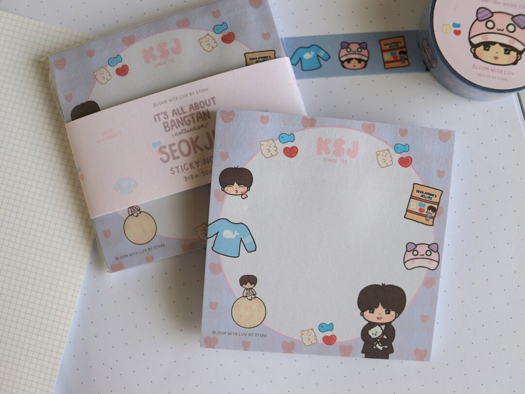 BTS JIN Seokjin Sticky Notes Memo Pad It's All About Bangtan Collection ...