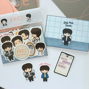 FACE Sticker Pack | Cute KPOP Idol JM Fanart Stickers - Etsy