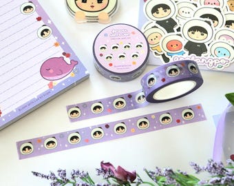 Cinta washi ligera de OT7 Forever ARMY / Linda cinta washi de fanart de KPOP, cinta de enmascarar