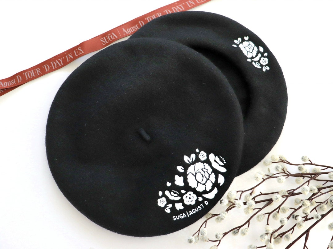 Yoongi Suga Agust D DDAY Lotus Flower Beret Bangtan Bts Etsy