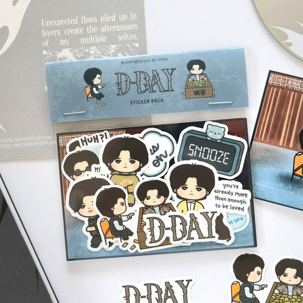 Pack d'autocollants BTS Yoongi Suga août D-DAY | Stickers Haegeum, Amygdale