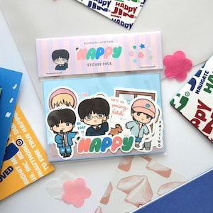 Jin Happy Aufkleber | Bangtan Seokjin Aufkleber