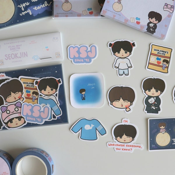 BTS JIN Seokjin Sticker Pack - It's All About Bangtan Collection | Jincore