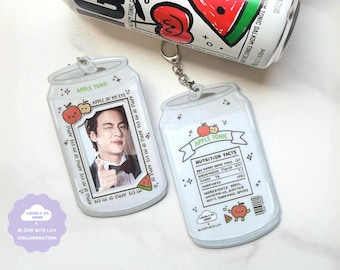 Apple Tonic Drink Photocard Holder | Cute KPOP PC Holder Keychain