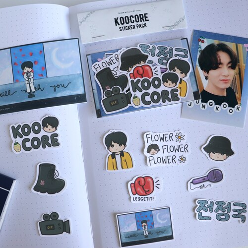 BTS Jungkook Sticker Pack It's All About Bangtan Etsy