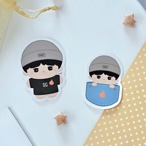 Mini pegatinas de bolsillo de Yoongi / Pegatinas de vinilo impermeables de Suga, calcomanías decorativas, pegatinas para laptop y pegatinas para botellas de agua.