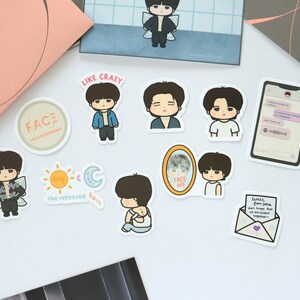 FACE Sticker Pack | Cute KPOP Idol JM Fanart Stickers - Etsy