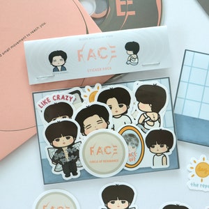 Jimin-stickerpakket GEZICHT | Bangtan, Like Crazy, Set Me Free Pt. 2 stickers