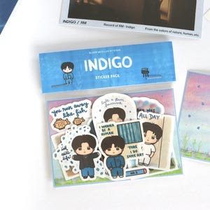 Indigo Sticker Pack | Cute KPOP Idol Bias Fanart Joon Stickers, Namjooning, RKIVE, Wild Flower