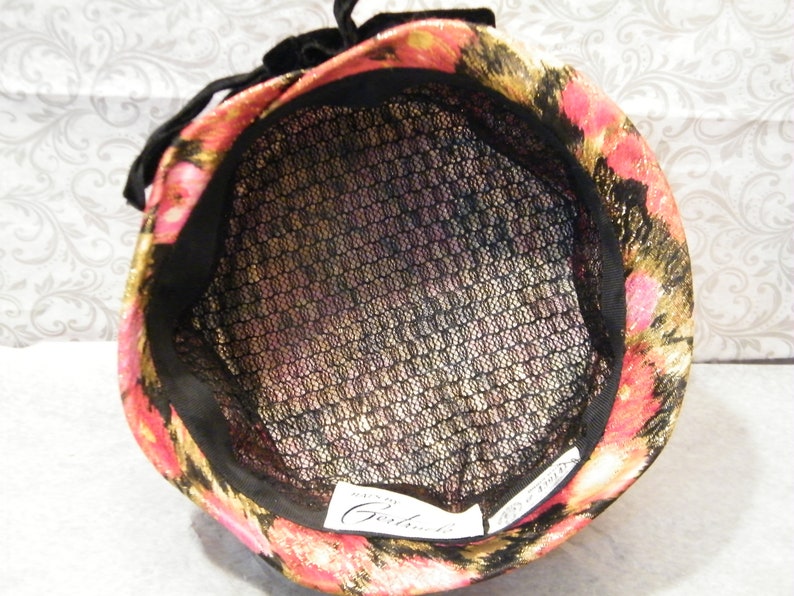special gift for her wedding Vintage 1960s shimmering threads derby Designer Formal Cloche Hat for special occasion by Hats by Gertrude