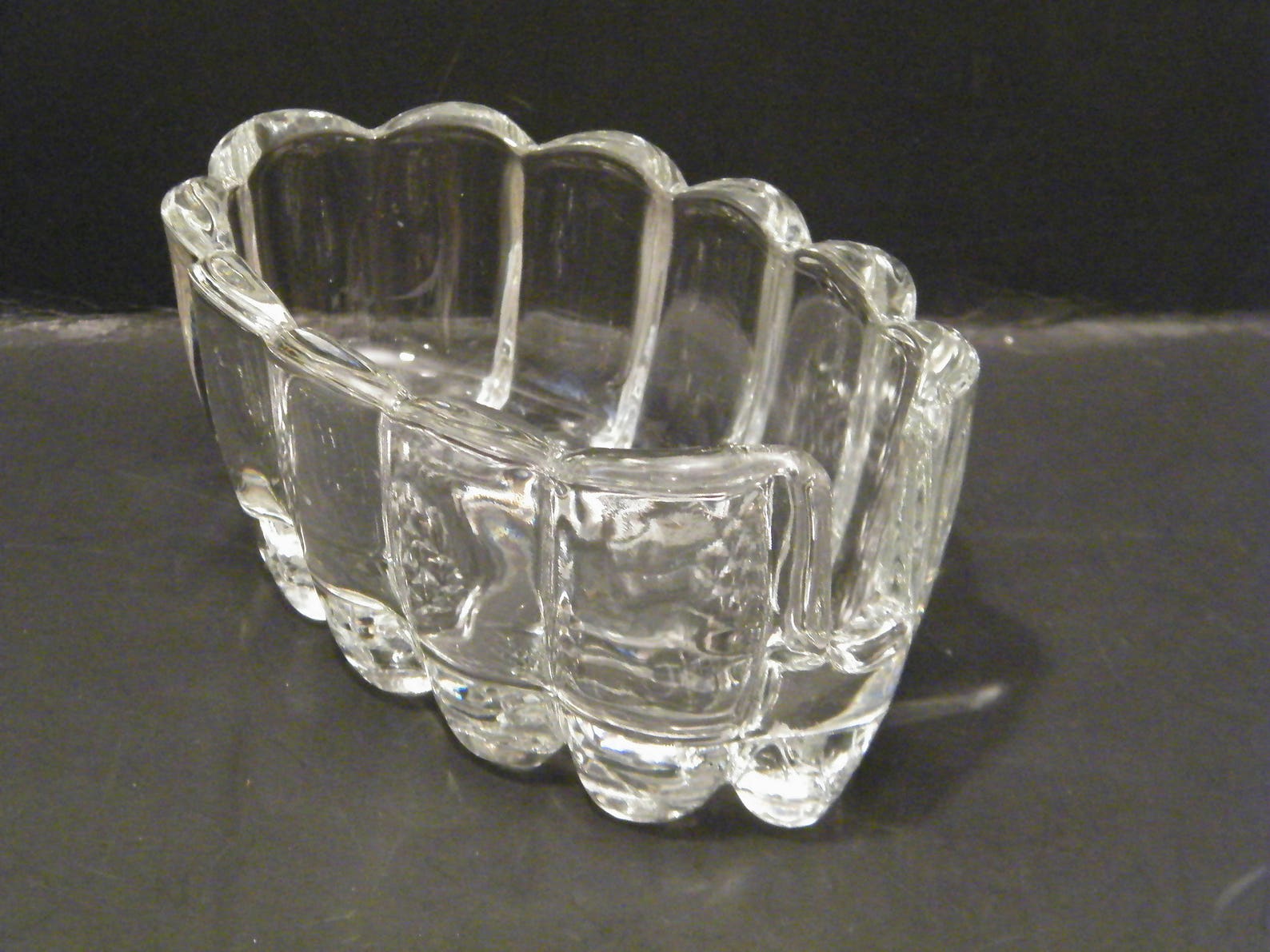 2 Princess House Crystal Buffet Silverware Caddies Vintage Etsy