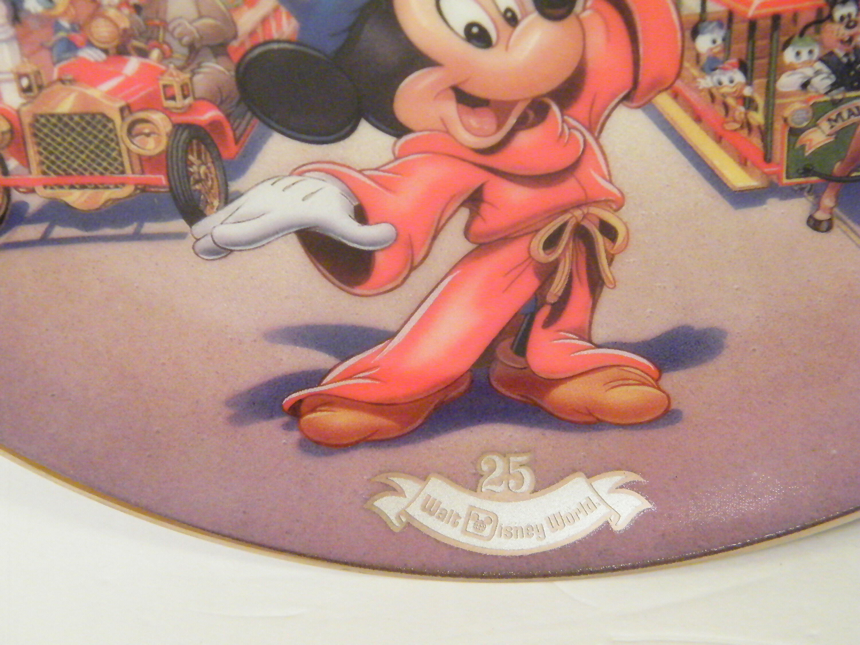 Disney World 25th Anniversary Plate Main Street USA, Vintage Like