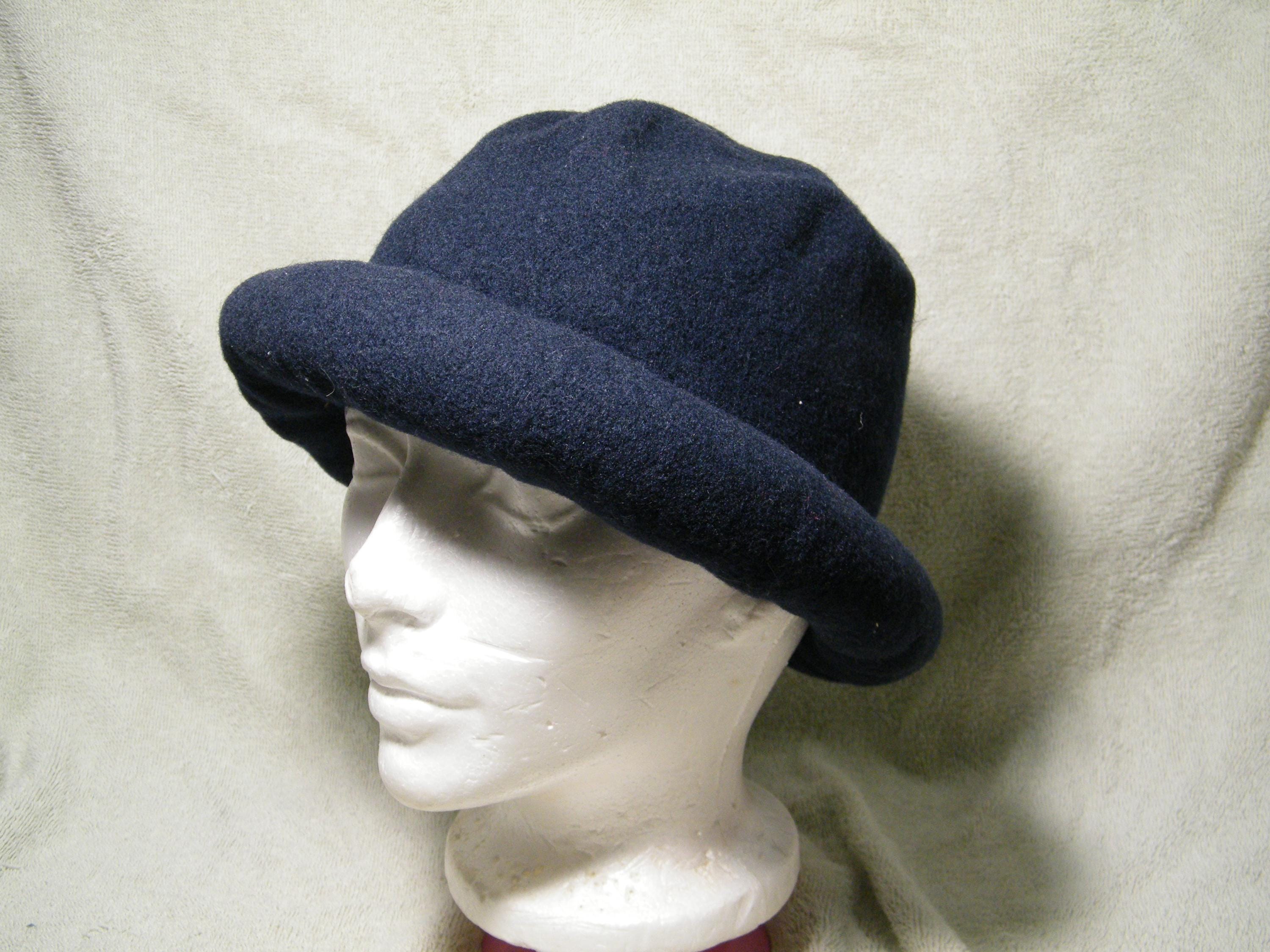 Andre  of Canada Black Felt Cloche Hat with Blue Flower Accents VECRY Women main image 4