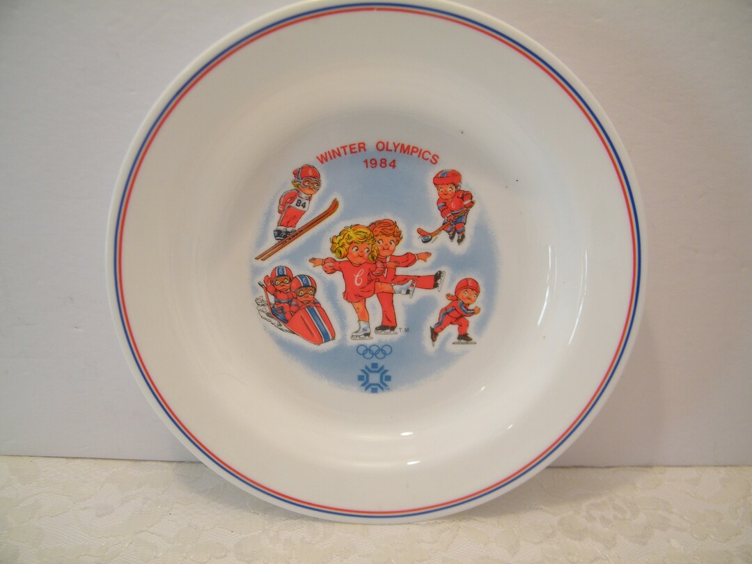 Campbells Soup 1984 Sarajevo Olympics Pasta Bowl, Vintage Corelle