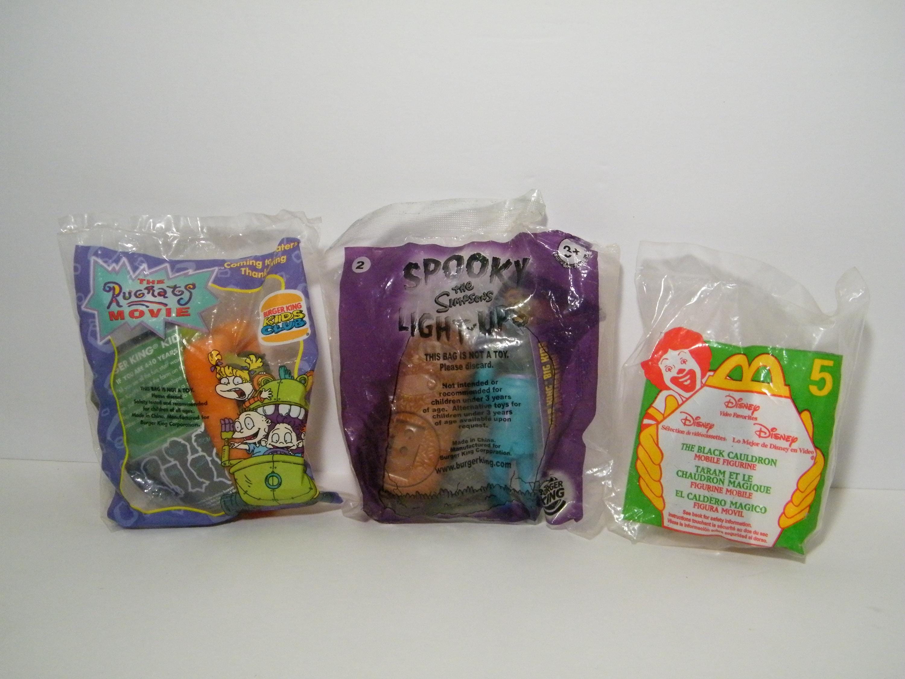 Lot of 3 Burger King and Mcdonalds Collectible Kids Meal Toys NIP