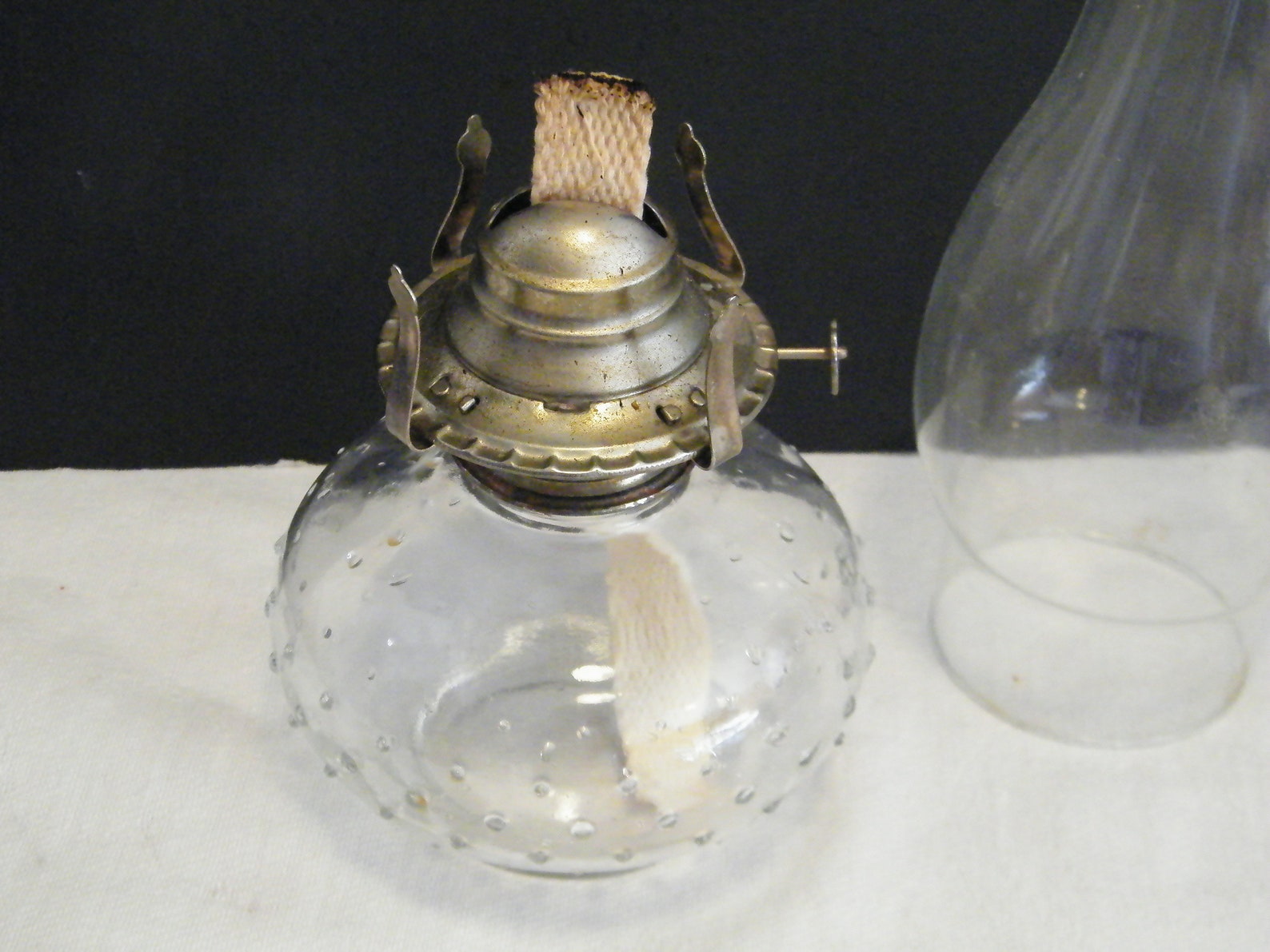 Oil Lamp Base With Lamplight Farms Burner and Clear Glass Etsy