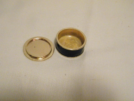 Brass and Porcelain Ring Dish with Fleur De Lis a… - image 2