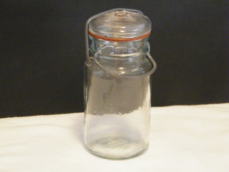 2 Wire Side Canning Jars With Glass Lids 1879 K7 and 1873 K 8 Etsy