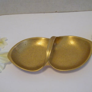 Vintage Pickard China Gold Encrusted Candy Dish, Double Leaf Pattern