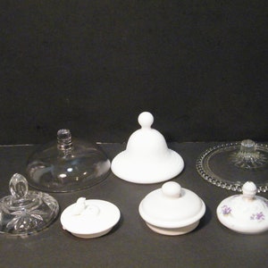 Choice Candy Dish Lids as shown, Vintage replacements lids for you candy bowls