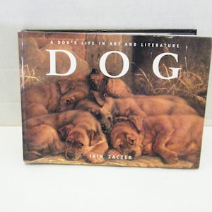 Dog&#39;s Life in Art and Literature by Iain Zaczef, Vintage 2000 1st printing hardcover, wonderful preowned condition, color photos