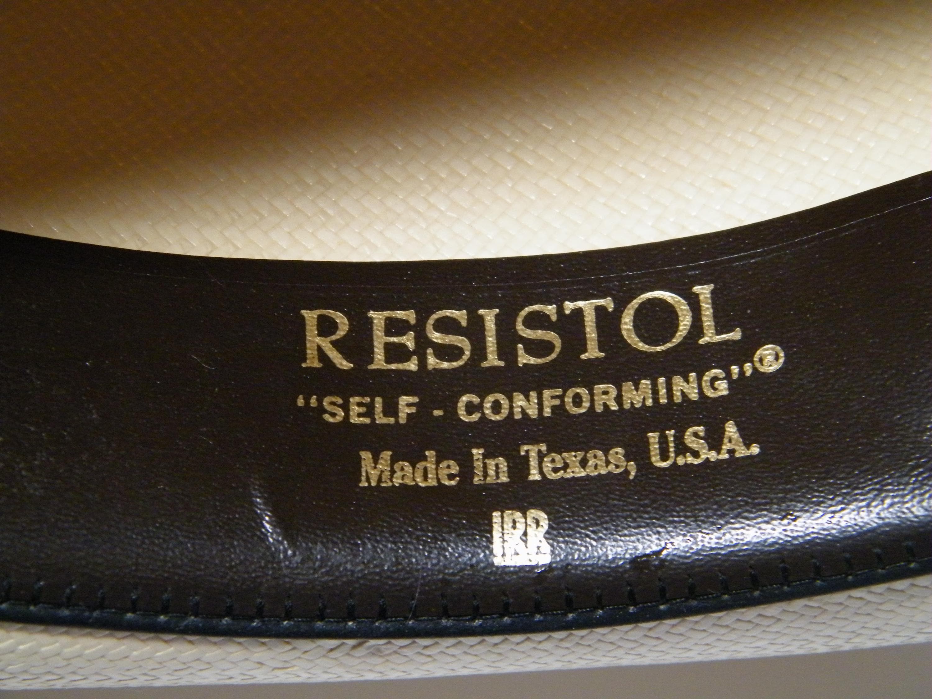 Resistol Cowboy Hat 6 7/8 20x Shantung Panama Self Conforming Western
