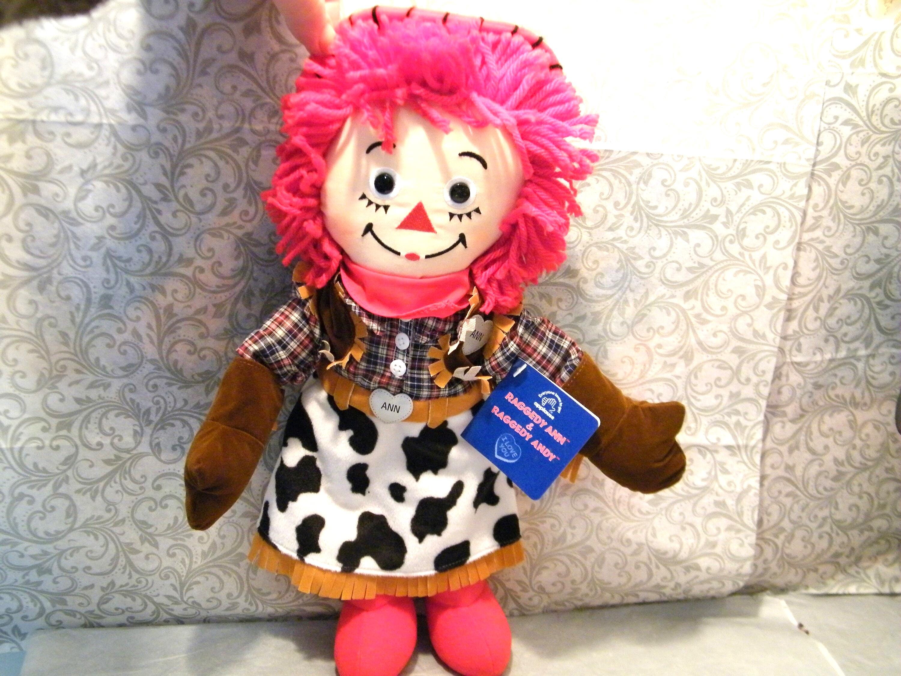 Raggedy Ann Plush Cowgirl Doll With Original Tags 15 Inch, Vintage