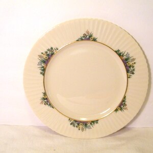 Lenox Rutledge Gold Stamp Dinner Plate F 303 Pattern, Vintage Dinner plate with gold accent raised flowers,