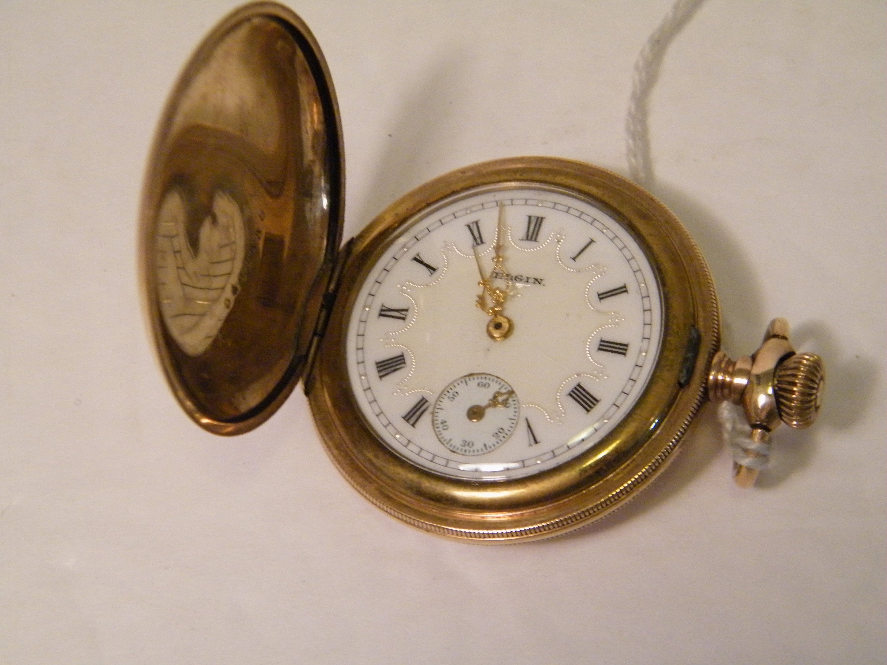 1900 Elgin 7 Jewel Ladies Pocket Watch, Roman Numerals and  display picture 2