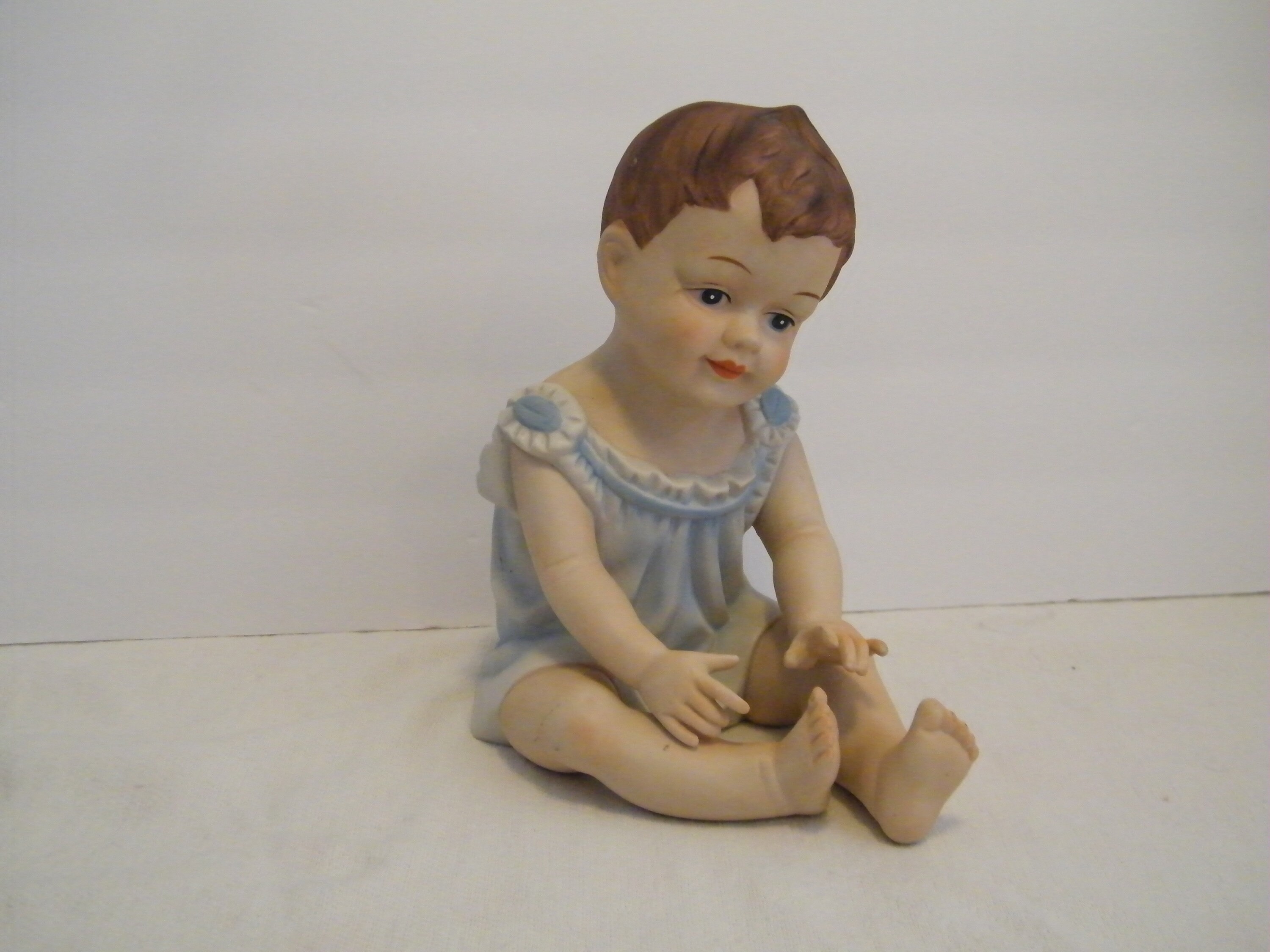 Large Piano Baby Bisque Figurine Vintage German Ceramic Baby Etsy