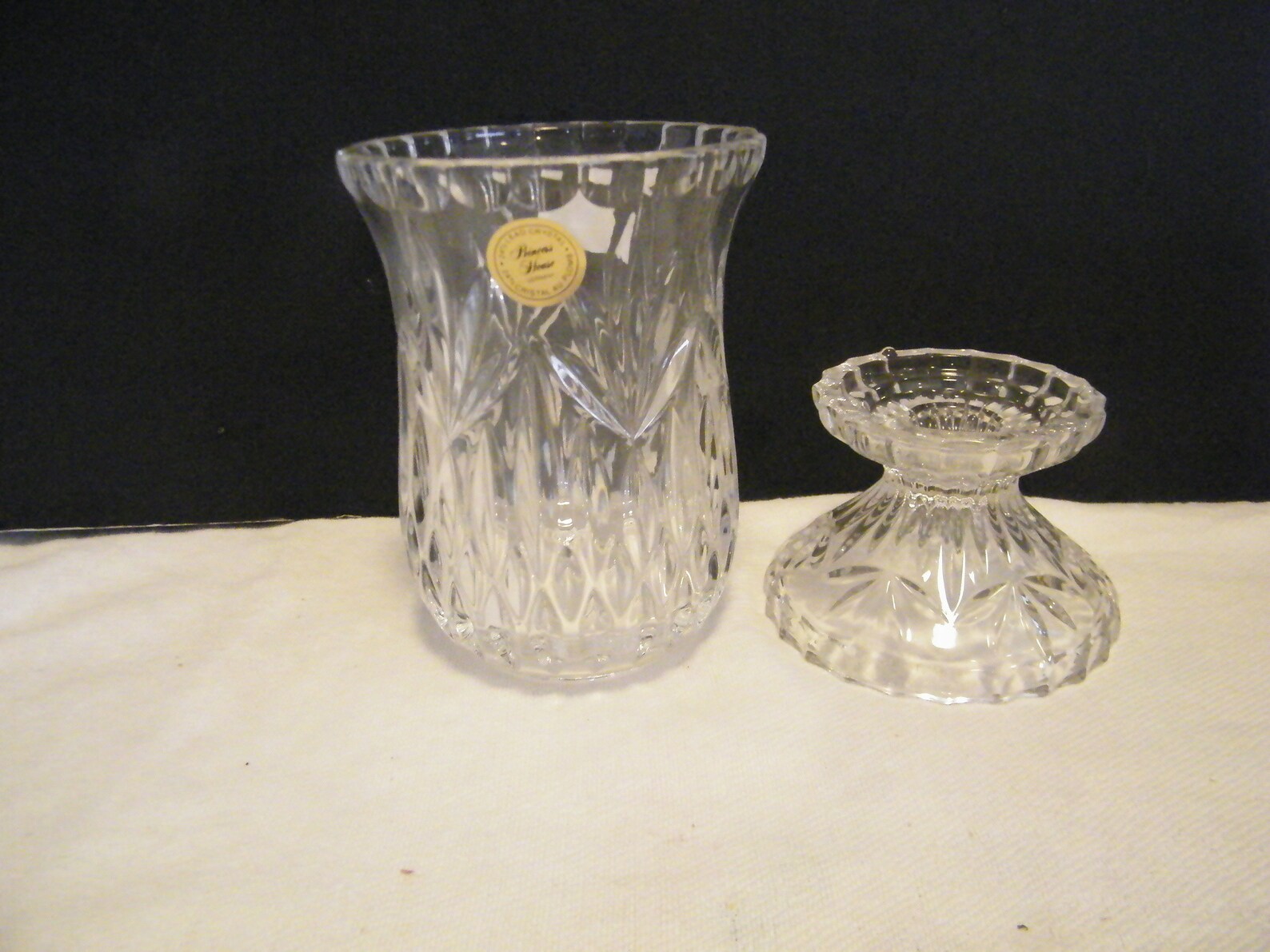 Princess House 2 Piece Lead Crystal Candle Lamp NIB 870 Etsy