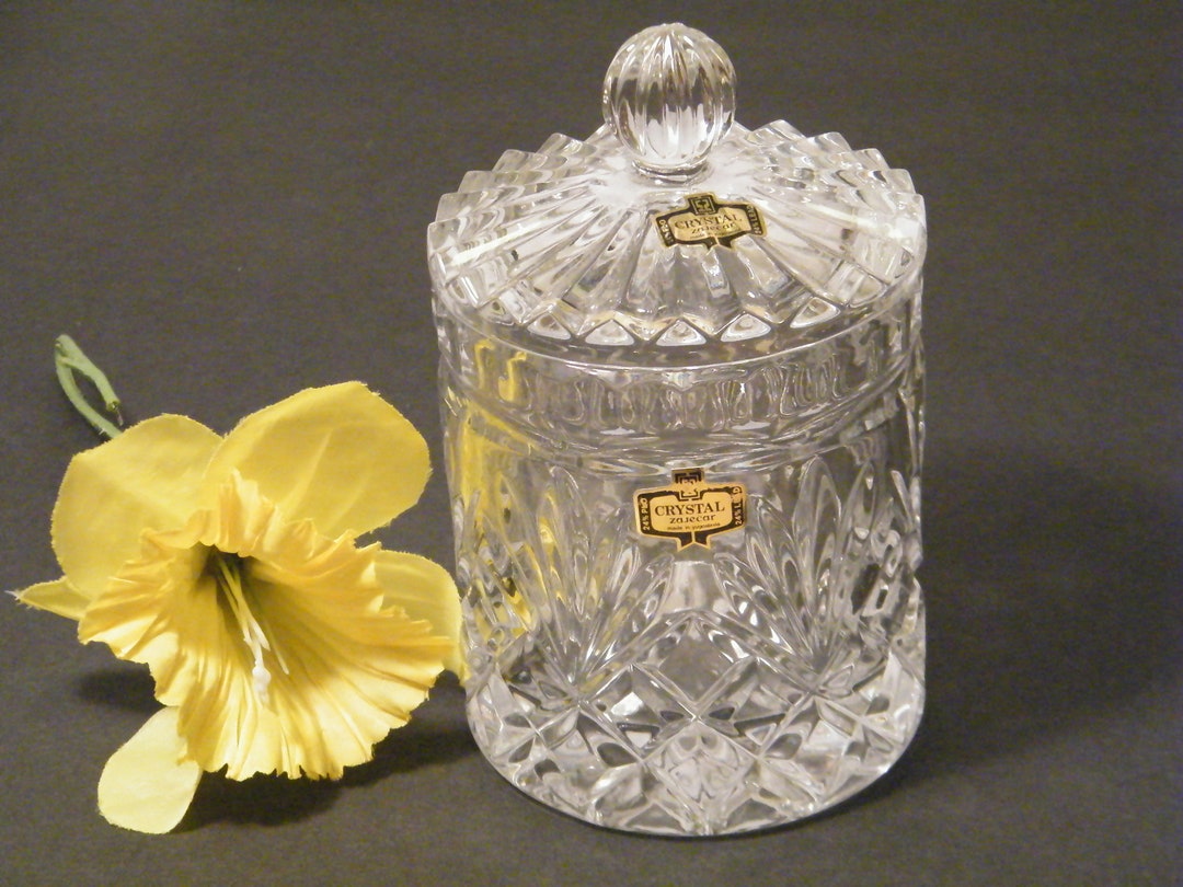 Zajecar Lead Crystal Candy Dish in Beautiful Hand Cut Glass Etsy