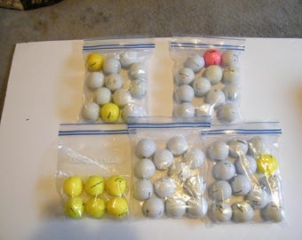Choice Mixed Golf Balls by the bag, Vintage used golf balls perfect for practicing swing or for casual rounds with friends, beginner golfer