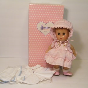 Vintage Effanbee &quot;CANDY KID&quot; Doll Legends Series, 1996 Edition Baby Doll Replica V500 In Original Box, one stain on back of pants