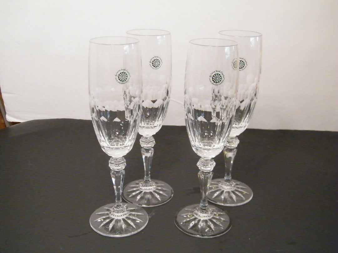4 Galway Irish Crystal Fluted Champagne Glasses in Shannon Etsy