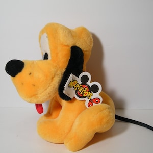Pluto Plush Toy with Original Tags 9 inch tall, Vintage 1990s Cartoon Dog for your little one to cuddle,
