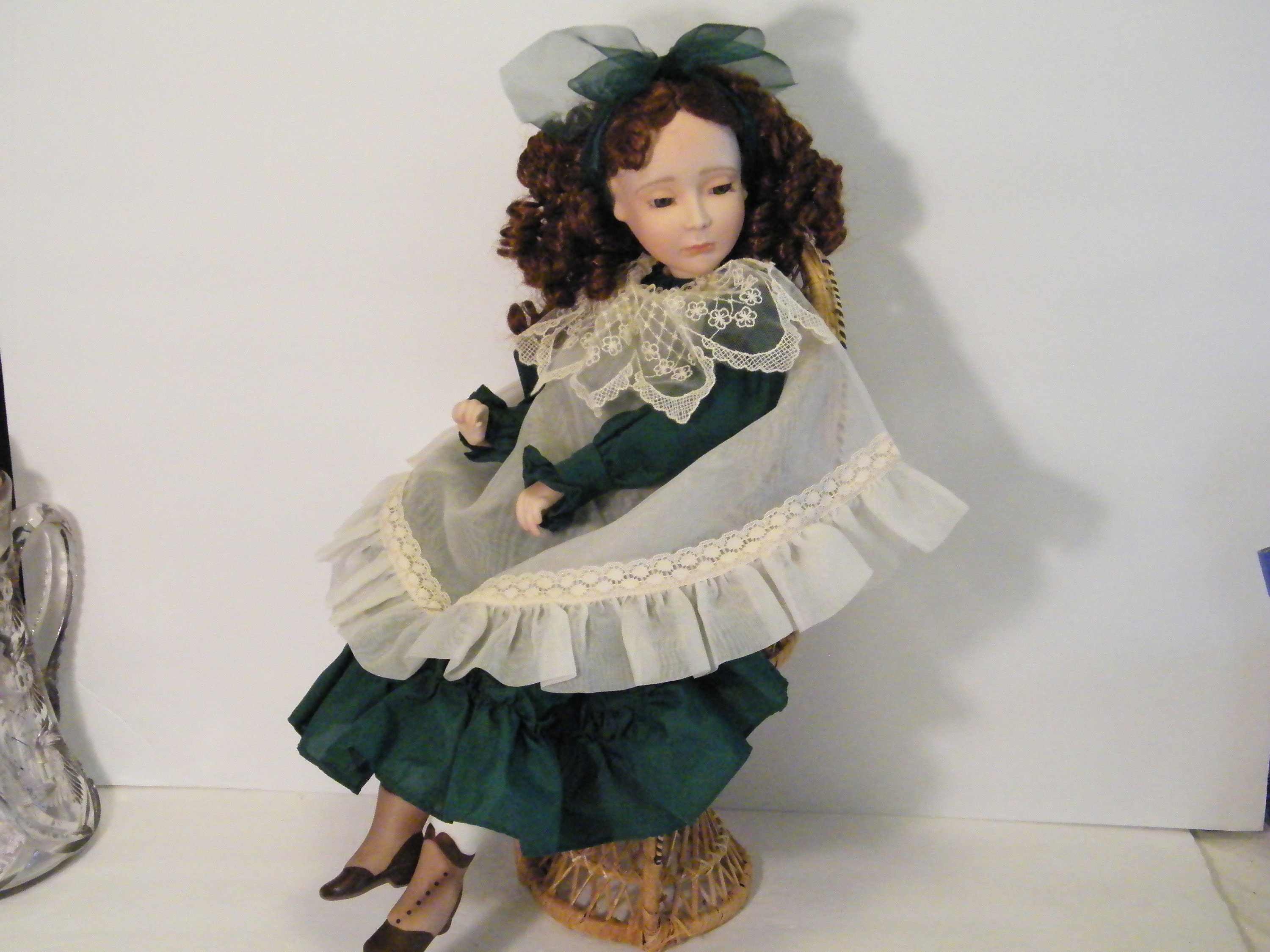 Vintage Porcelain Doll Alexandra From Cross Stitch Collection by