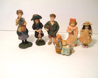 CHOICE Elle Mini Dollhouse Child Dolls Collectible Resin for doll house, Vintage 1990s Children dolls created by Michelle Yam