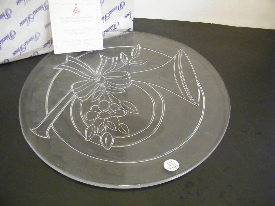 Princess House Crystal Platter or Cake Plate NIB 756 Vintage Etsy