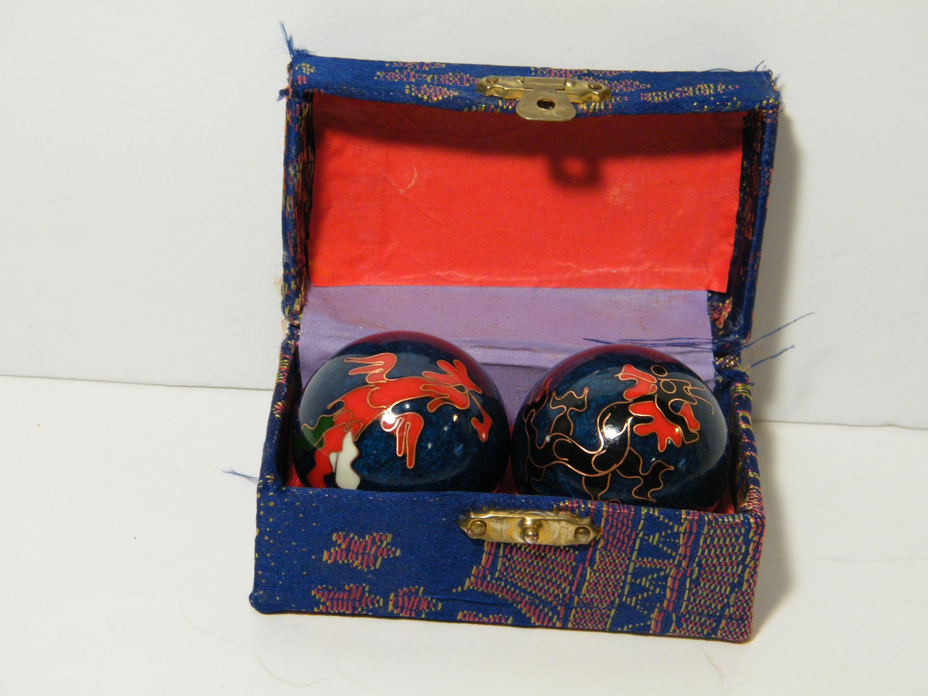 Dragon Baoding Healthy Exercise Musical Balls in Original Silk