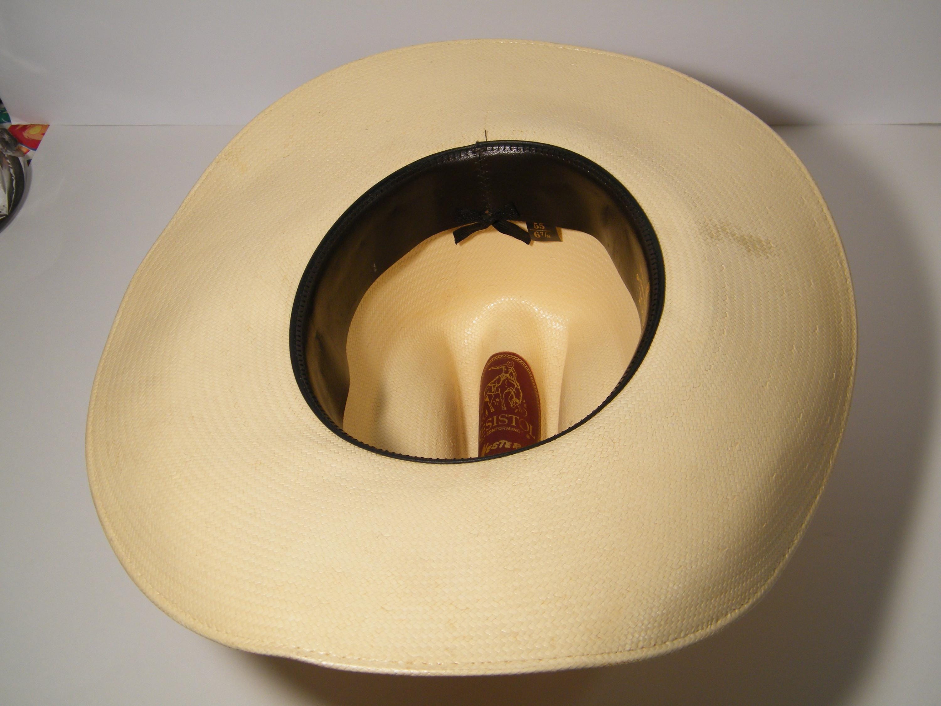 Vintage Resistol Shantung Panama Western Hat Self Conforming  display picture 3