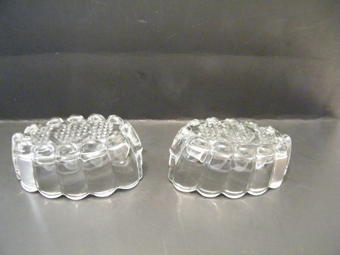 2 Princess House Crystal Buffet Silverware Caddies Vintage Etsy