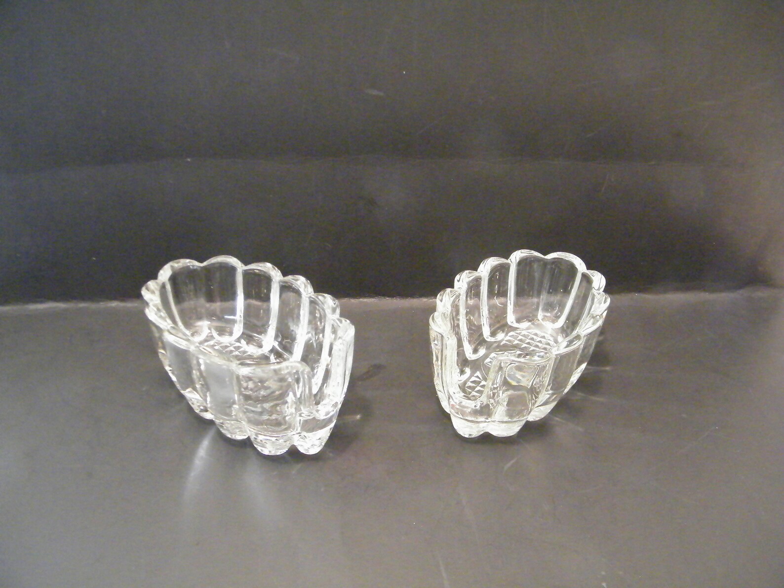 2 Princess House Crystal Buffet Silverware Caddies Vintage Etsy