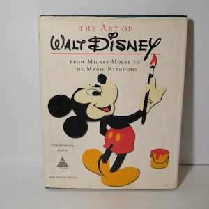 The Art of Walt Disney Book by Christopher Finch 1975, Vintage Hard Cover That includes scenes from Mickey Mouse to Magic Kingdom,